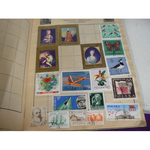 84 - 8 X STAMP ALBUMS WITH SOME CONTENTS.