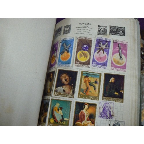 84 - 8 X STAMP ALBUMS WITH SOME CONTENTS.