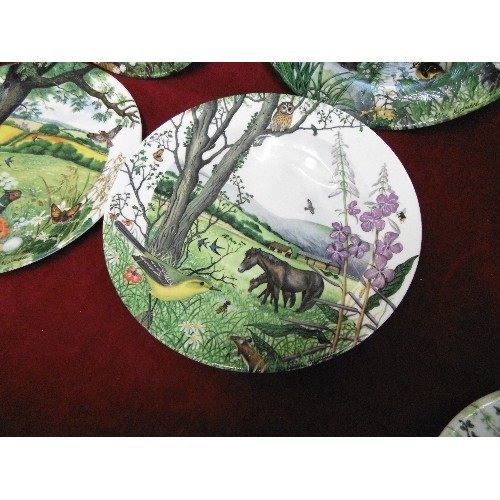 80 - WEDGEWOOD COLLECTORS PLATES. X 7. INC COLIN NEWMANS COUNTRY PANORAMA. LIMITED EDITION. INC 'ROLLING ... 