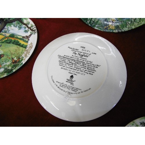 80 - WEDGEWOOD COLLECTORS PLATES. X 7. INC COLIN NEWMANS COUNTRY PANORAMA. LIMITED EDITION. INC 'ROLLING ... 