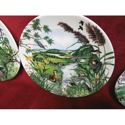 80 - WEDGEWOOD COLLECTORS PLATES. X 7. INC COLIN NEWMANS COUNTRY PANORAMA. LIMITED EDITION. INC 'ROLLING ... 