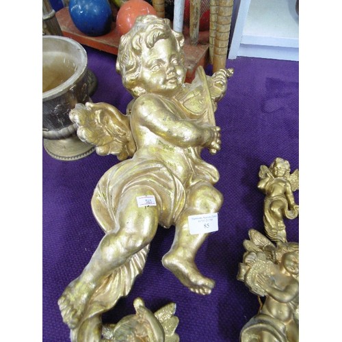 85 - LARGE CHERUB. AND 5 SMALLER.