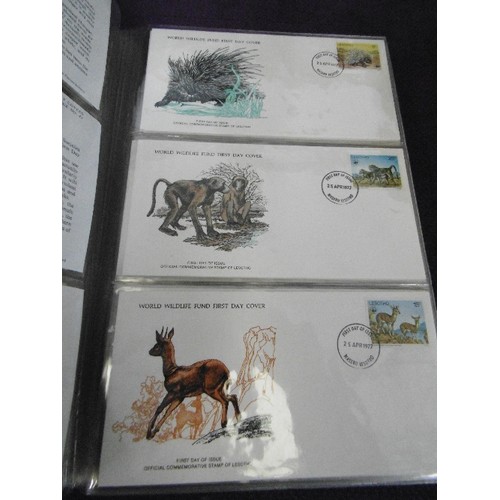 108 - OFFICIAL COLLECTION OF WORLD WILDLIFE FIRST DAY COVERS.