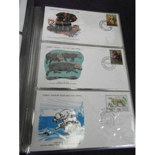 108 - OFFICIAL COLLECTION OF WORLD WILDLIFE FIRST DAY COVERS.