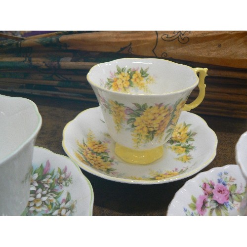 234 - ROYAL ALBERT CUP & SAUCER DUOS, X 4. VINTAGE.