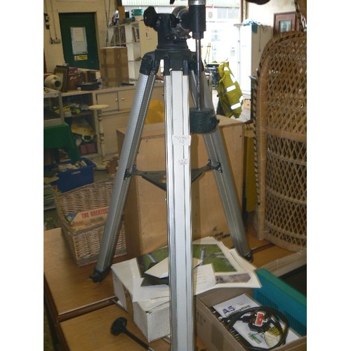 245 - ASTRONOMY TELESCOPE ON LIGHTWEIGHT TRIPOD. AS NEW. FIRSTLINE FT900. 900 X 60MM. 45 X 675 MAGNIFICATI... 