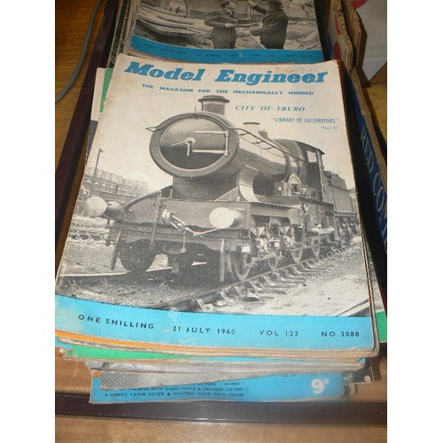 298 - THE MODEL ENGINEER. LARGE STACK OF VINTAGE MAGAZINES. SOME FROM THE 1950'S. 'THE MAGAZINE FOR THE ME... 