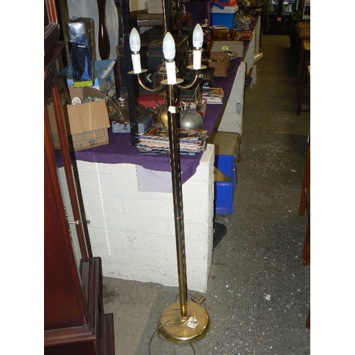 127 - BRASS CANDELABRA STYLE STANDARD LAMP BASE.