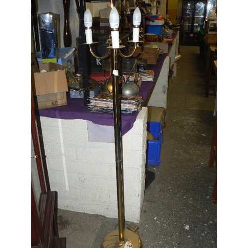 127 - BRASS CANDELABRA STYLE STANDARD LAMP BASE.