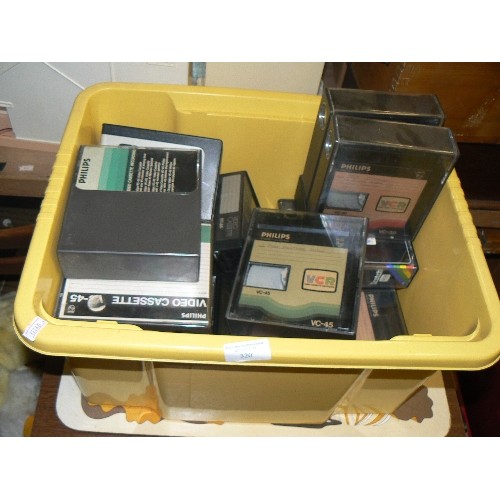 320 - QUANTITY OF VC-45 VIDEO CASSETTE RECORDING TAPES. INCLUDES LABELLED 'PINK PANTHER SHOW' 'MICHAEL CRA... 