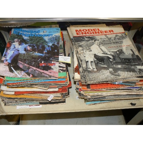 330 - VINTAGE MODEL ENGINEER MAGAZINES. X 2 STACKS. FROM THE 1950'S ONWARDS.