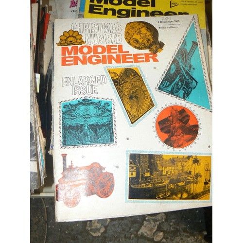 330 - VINTAGE MODEL ENGINEER MAGAZINES. X 2 STACKS. FROM THE 1950'S ONWARDS.