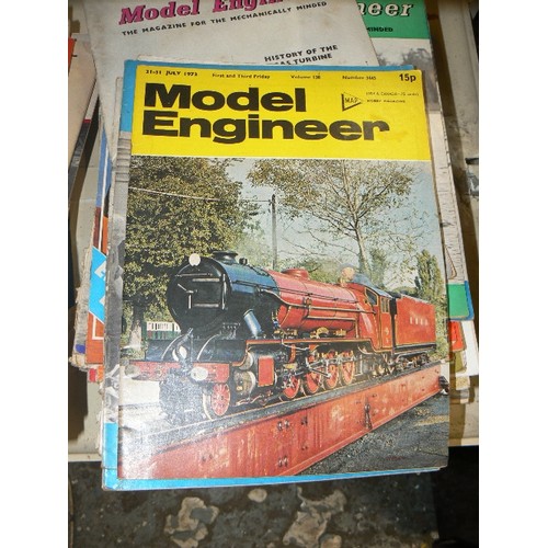 330 - VINTAGE MODEL ENGINEER MAGAZINES. X 2 STACKS. FROM THE 1950'S ONWARDS.