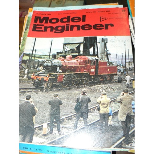 332 - VINTAGE THE MODEL ENGINEER MAGAZINES FROM 1950'S ONWARDS, X 2 LARGE STACKS.