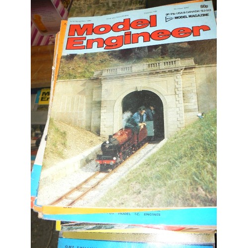 332 - VINTAGE THE MODEL ENGINEER MAGAZINES FROM 1950'S ONWARDS, X 2 LARGE STACKS.