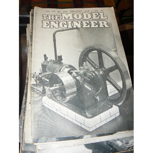 380 - EARLY 1950/51/52 'THE MODEL ENGINEER. BLACK & WHITE MAGAZINES. LARGE STACK. COVERING A HUGE RANGE OF... 