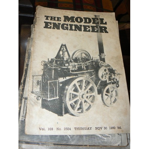 380 - EARLY 1950/51/52 'THE MODEL ENGINEER. BLACK & WHITE MAGAZINES. LARGE STACK. COVERING A HUGE RANGE OF... 