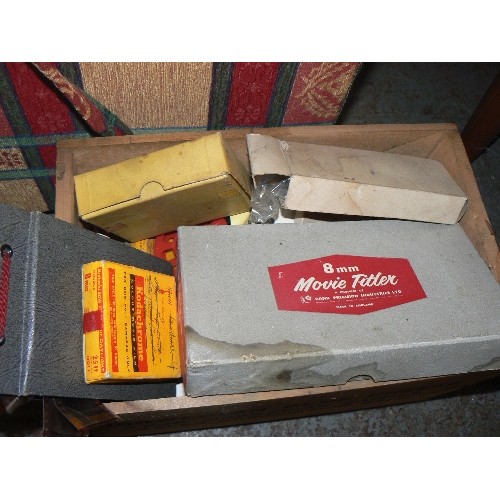 410 - PHOTOGRAPHIC EQUIPMENT, INC FERRANIA ITEM IN BOX. ALSO OLD PHOTOGRAPHS OF BRIDGES FROM 1958. KODAK C... 