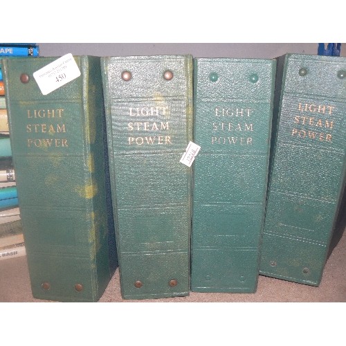 450 - 4 BOUND VINTAGE 1950'S VOLUMES OF 'LIGHT STEAM POWER' MAGAZINES. EACH VOLUME CONTAINS 20 X MAGAZINES... 