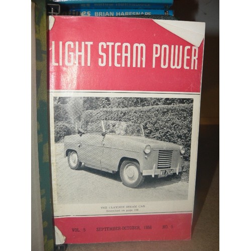 450 - 4 BOUND VINTAGE 1950'S VOLUMES OF 'LIGHT STEAM POWER' MAGAZINES. EACH VOLUME CONTAINS 20 X MAGAZINES... 