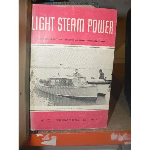 450 - 4 BOUND VINTAGE 1950'S VOLUMES OF 'LIGHT STEAM POWER' MAGAZINES. EACH VOLUME CONTAINS 20 X MAGAZINES... 