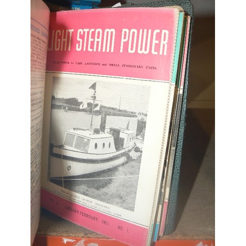 450 - 4 BOUND VINTAGE 1950'S VOLUMES OF 'LIGHT STEAM POWER' MAGAZINES. EACH VOLUME CONTAINS 20 X MAGAZINES... 