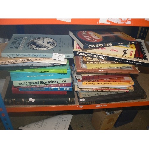 452 - 2 LARGE STACKS OF WORKSHOP & ENGINEERING BOOKS. MANY VINTAGE. INCLUDES SOLDERING & BRAZING, GREEN-SA... 