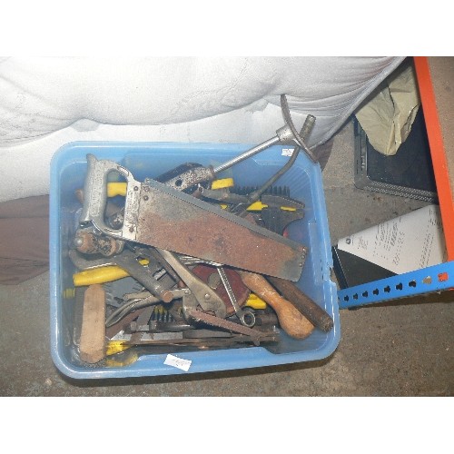 473 - LARGE CRATE OF MIXED TOOL. MAINLY CARPENTRY?