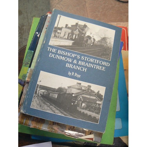 373 - RAILWAY/STEAM TRAIN/MODEL RAILWAY INTEREST. 2 STACKS OF VINTAGE BOOKS, INC THE 1948 MODEL RAILWAY HA... 