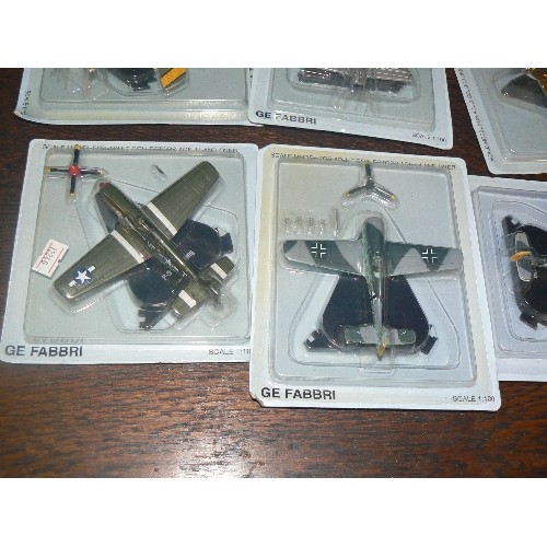 480 - SCALE MODEL WAR PLANES X 8. APPEAR NEW/PACKAGED. INC NIGHTHAWK F-117, SEA HARRIER, FW190, P-51 MUSTA... 