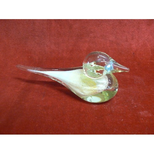 2 - A GLASS DUCK BY LANGFORD CRYSTAL