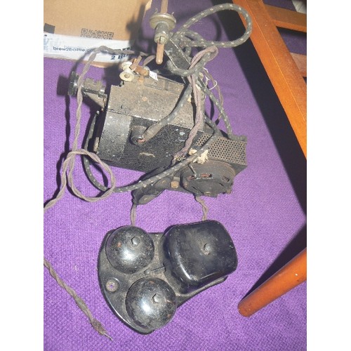 142B - VINTAGE PROP ACE CINE PROJECTOR AND TELEPHONE BELLS