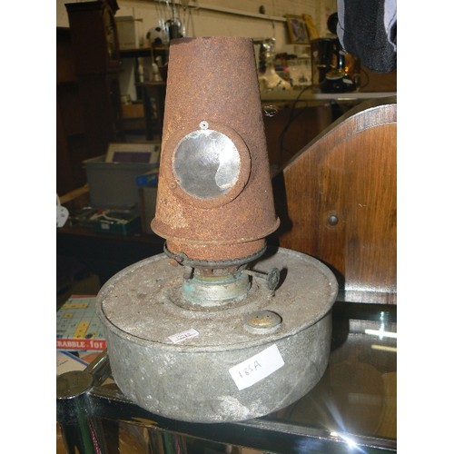 185A - VINTAGE GALVANISED LAMP