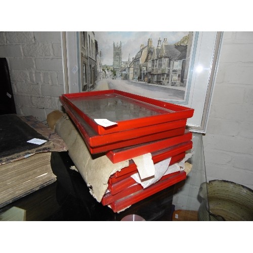 144A - BOX OF TRADITIONAL RED TELEPHONE BOX 'ANTI-VANDAL' WINDOW PANELS