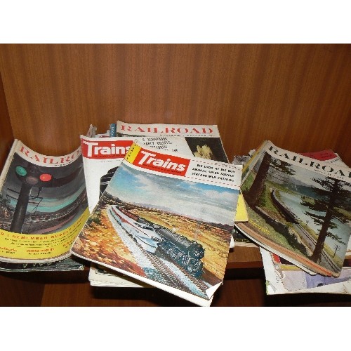 155 - RAILWAY/LOCOMOTIVE/STEAM TRAIN INTEREST. STACK OF  VINTAGE MAGAZINES[OME EARLY 50'S],, INC MODEL RAI... 