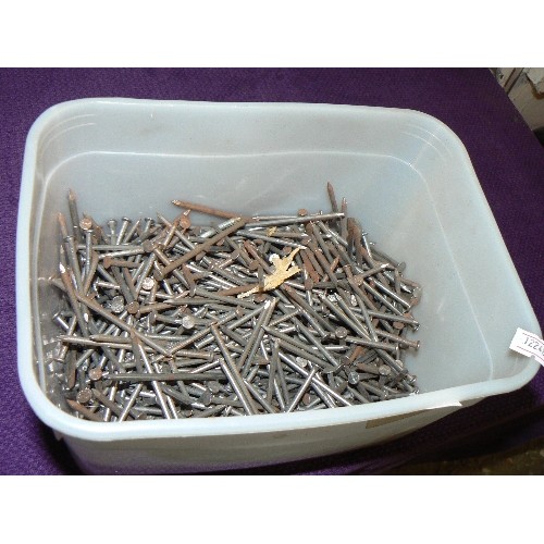 163 - LARGE QUANTITY OF NAILS. MIXED LENGTHS.