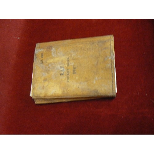 81 - 1937 RAF POCKET BOOK. AP. 1081. CONTAINS AVIATION CODES ABREVIATED WEATHER REPORTS, TABLE OF CONVENT... 