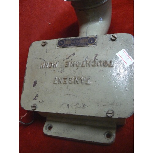 85 - VINTAGE SHIP'S FOGHORN. SUPERB TANGENT TOUCHSTONE. NAVAL-MILITARY?