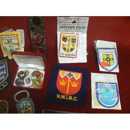 88 - COLLECTION OF VINTAGE BADGES. A SMALL SWASTICA BADGE, CLOTH BADGES NWIBC & GREAT YARMOUTH EBA, ALSO ... 