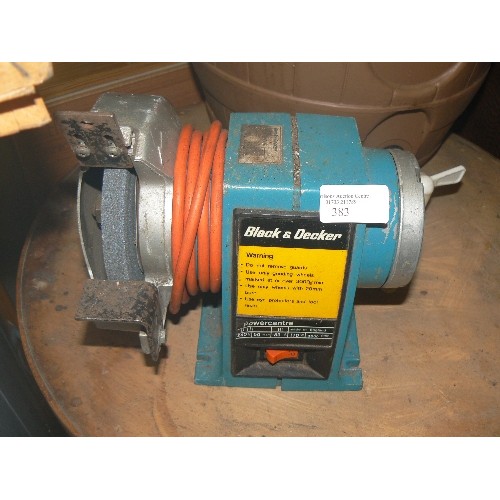 383 - BLACK AND DECKER POWER CENTRE D111. WITH GRINDING STONE ETC.