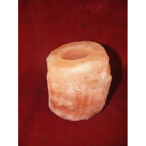 8 - A HIMALAYAN SALT CANDLE HOLDER