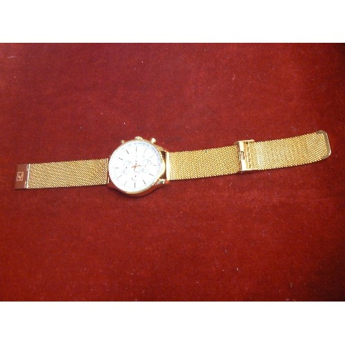 13 - GOLD PLATED CURREN M;8227 GOLD SEAL CHRONOGRAPH & DATE