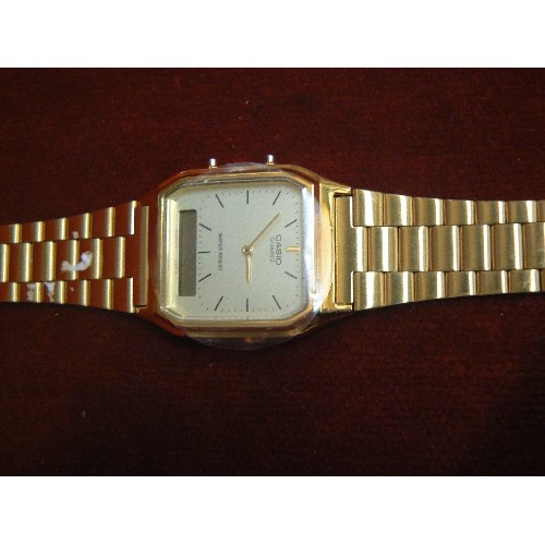 Casio aq 230 gold on sale