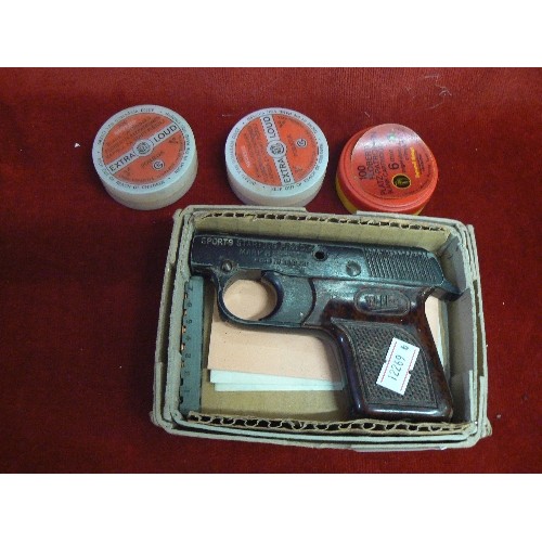 42 - WEBLEY SCOTT STARTING PISTOL MARK 3 WITH THREE BOXES OF BLANKS AND INSTRUCTIONS ORIGINAL BOX