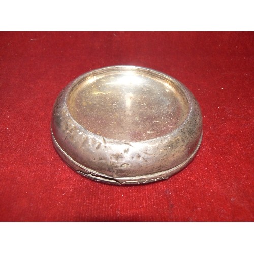 65C - A ANTIQUE SILVER DISH HEAVY