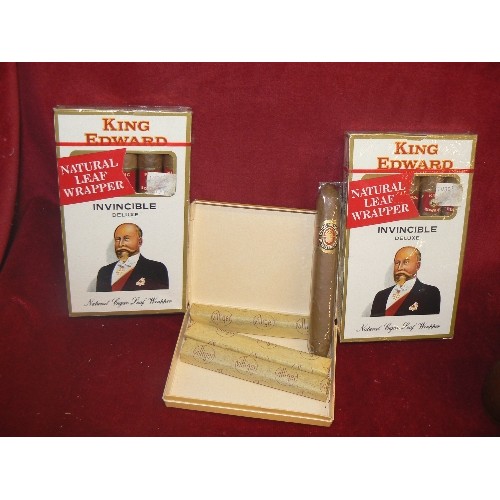 65D - COLLECTION OF CIGARS KING EDWARDS INVINCIBLES DELUX 2 X 5 PLUS ONE  3 VILLIGER EXPORT