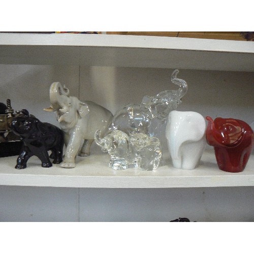 68A - CONTEMPORARY GLASS ELEPHANTS.