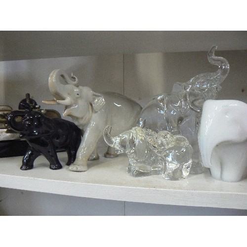 68A - CONTEMPORARY GLASS ELEPHANTS.