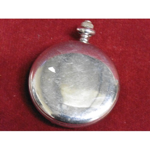 36 - 2 POCKET WATCHES 1 WITH CHAIN AUSTRALIA THE OTHER A MOTOR CYCLE MOTIFF