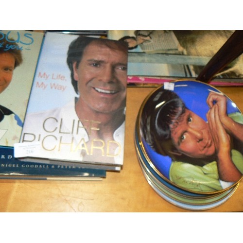 216 - LARGE CLIFF RICHARD COLLECTION, INC ALBUM, CD'S. BOOKS, DVD'S, AND MUCH MORE.